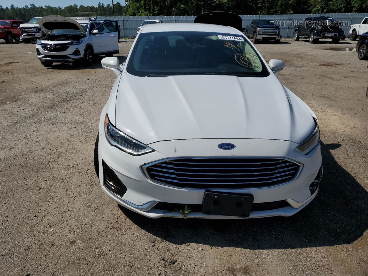 2019 Ford Fusion Sel White vin: 3FA6P0CDXKR260211