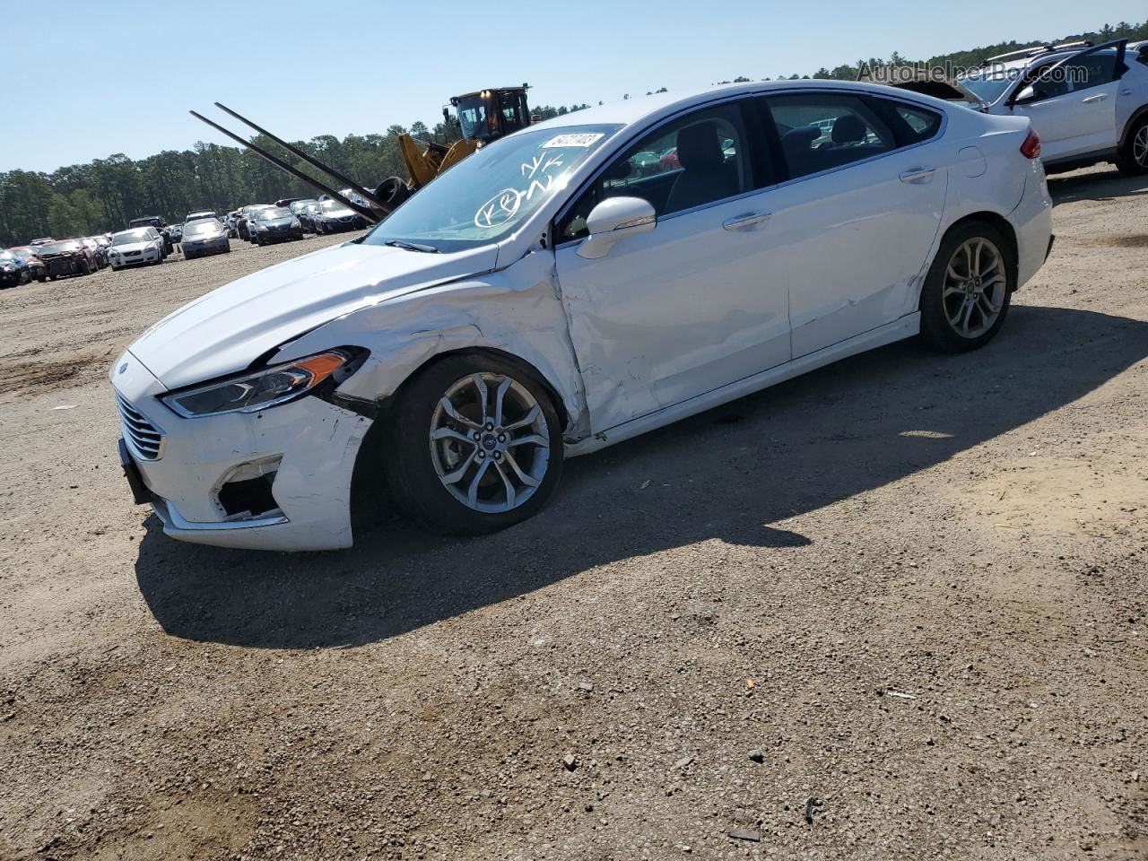 2019 Ford Fusion Sel White vin: 3FA6P0CDXKR260211