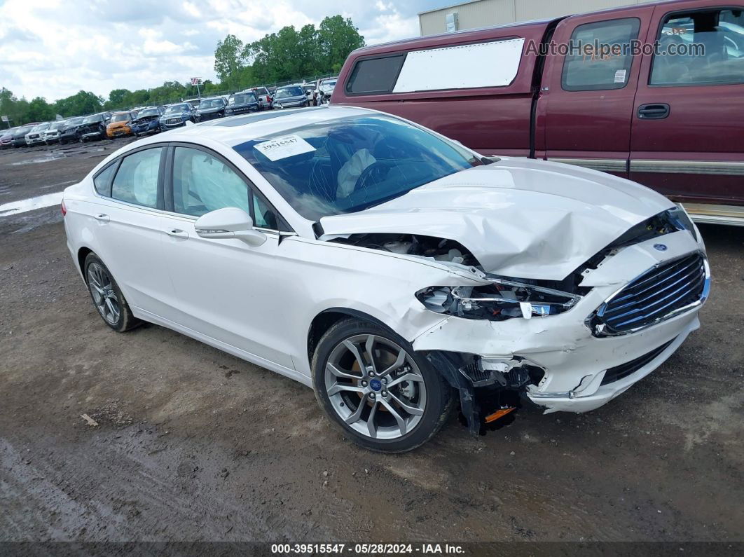 2020 Ford Fusion Sel White vin: 3FA6P0CDXLR125232