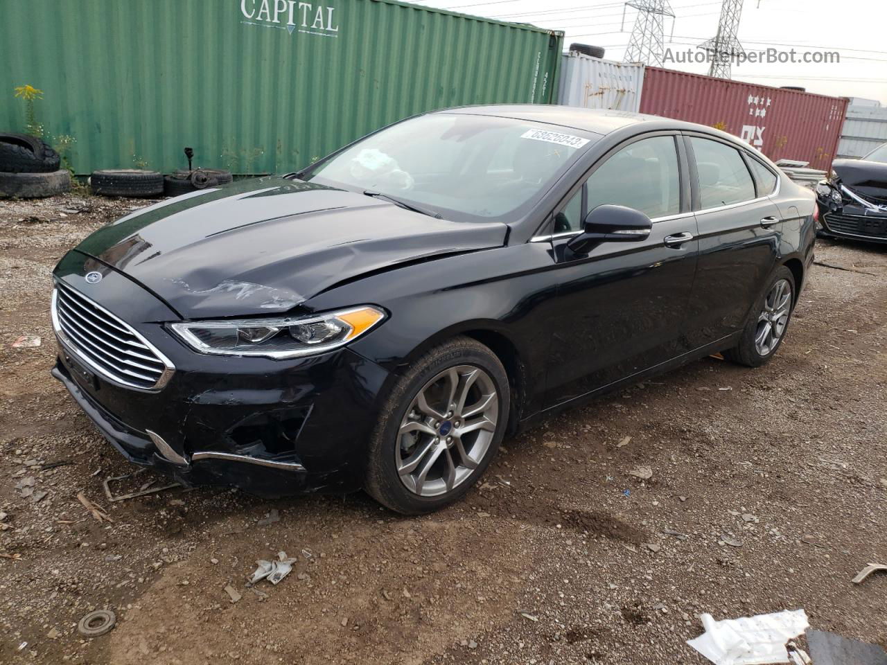 2020 Ford Fusion Sel Black vin: 3FA6P0CDXLR179629