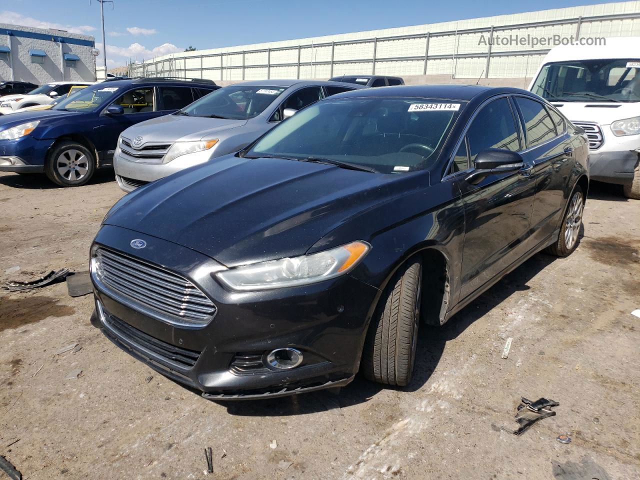 2014 Ford Fusion Titanium Black vin: 3FA6P0D90ER379495