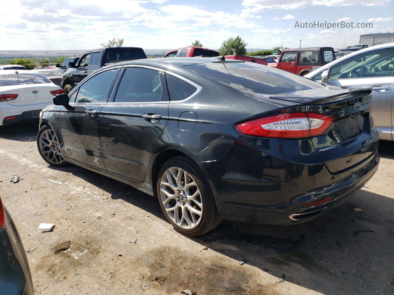 2014 Ford Fusion Titanium Черный vin: 3FA6P0D90ER379495