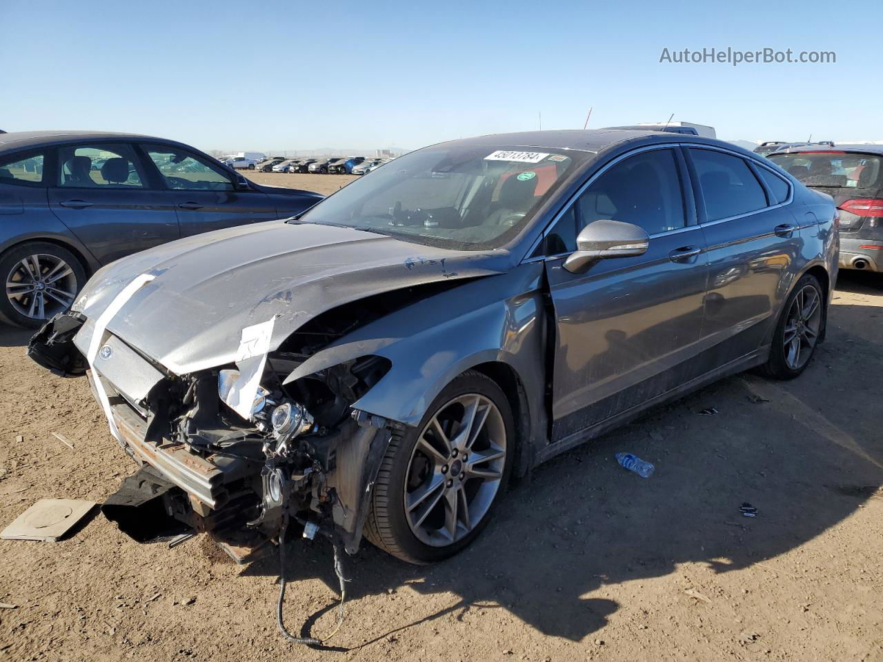 2014 Ford Fusion Titanium Gray vin: 3FA6P0D90ER395213