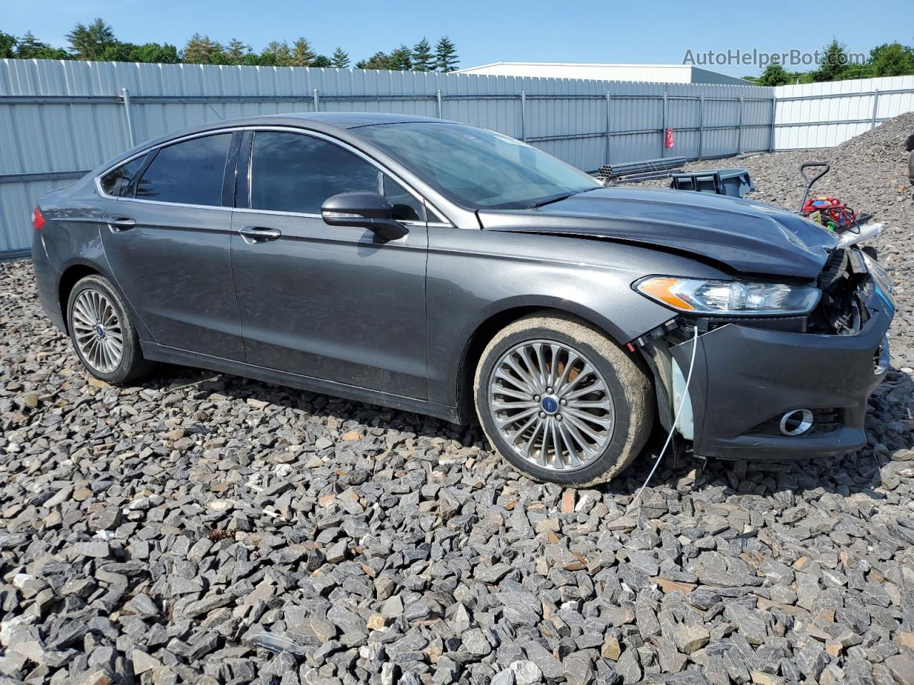 2015 Ford Fusion Titanium Gray vin: 3FA6P0D90FR171411