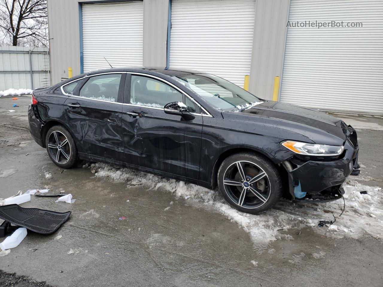 2016 Ford Fusion Titanium Черный vin: 3FA6P0D90GR336620