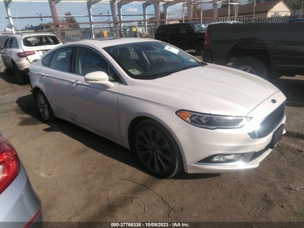 2017 Ford Fusion Titanium/platinum White vin: 3FA6P0D90HR142588