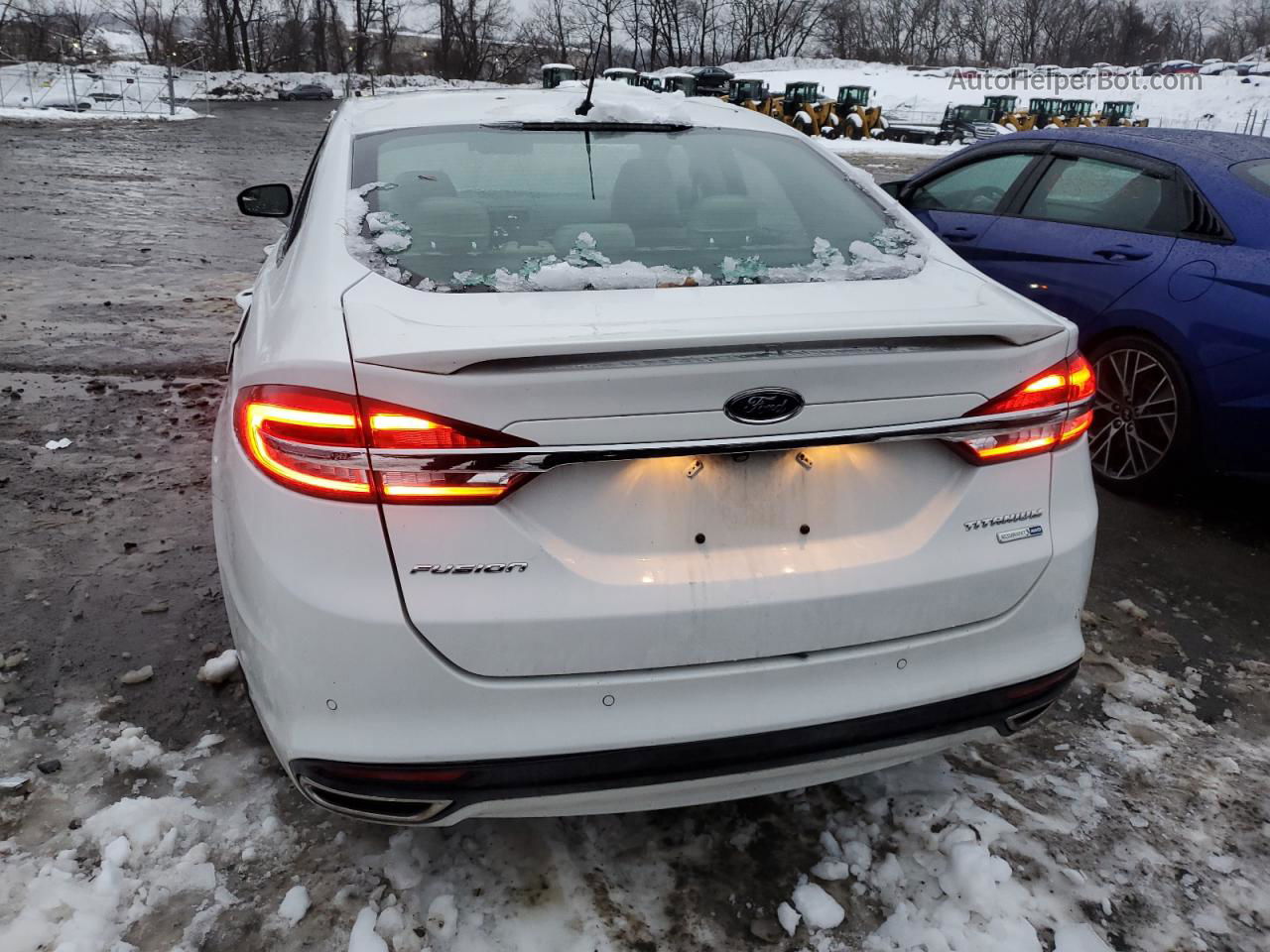 2018 Ford Fusion Titanium/platinum White vin: 3FA6P0D90JR138997