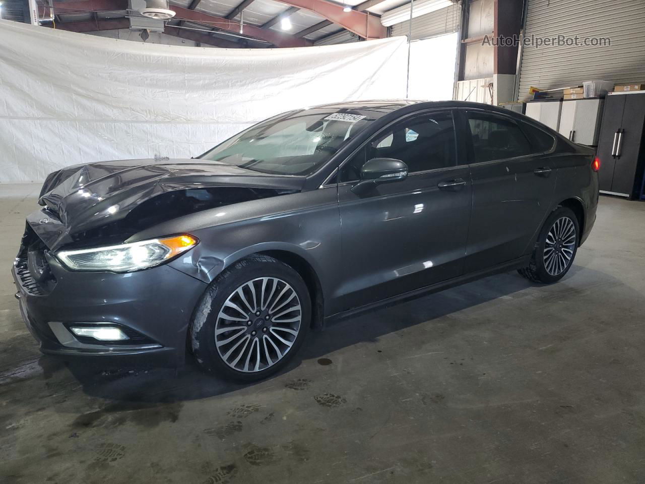 2018 Ford Fusion Titanium/platinum Gray vin: 3FA6P0D90JR163253