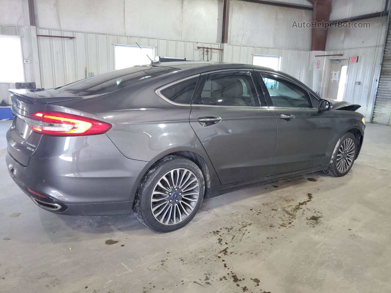 2018 Ford Fusion Titanium/platinum Gray vin: 3FA6P0D90JR163253