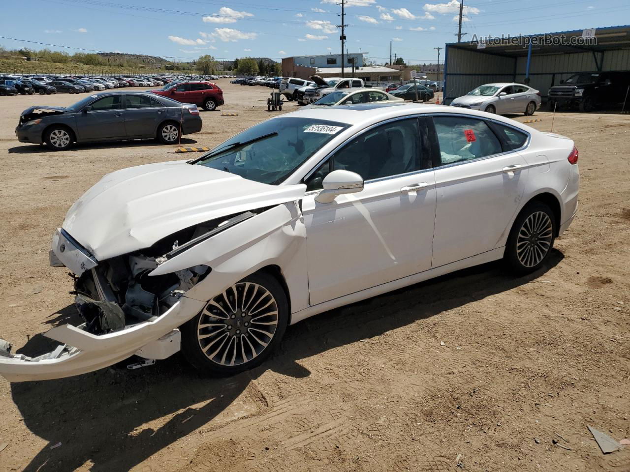 2018 Ford Fusion Titanium/platinum White vin: 3FA6P0D90JR247489