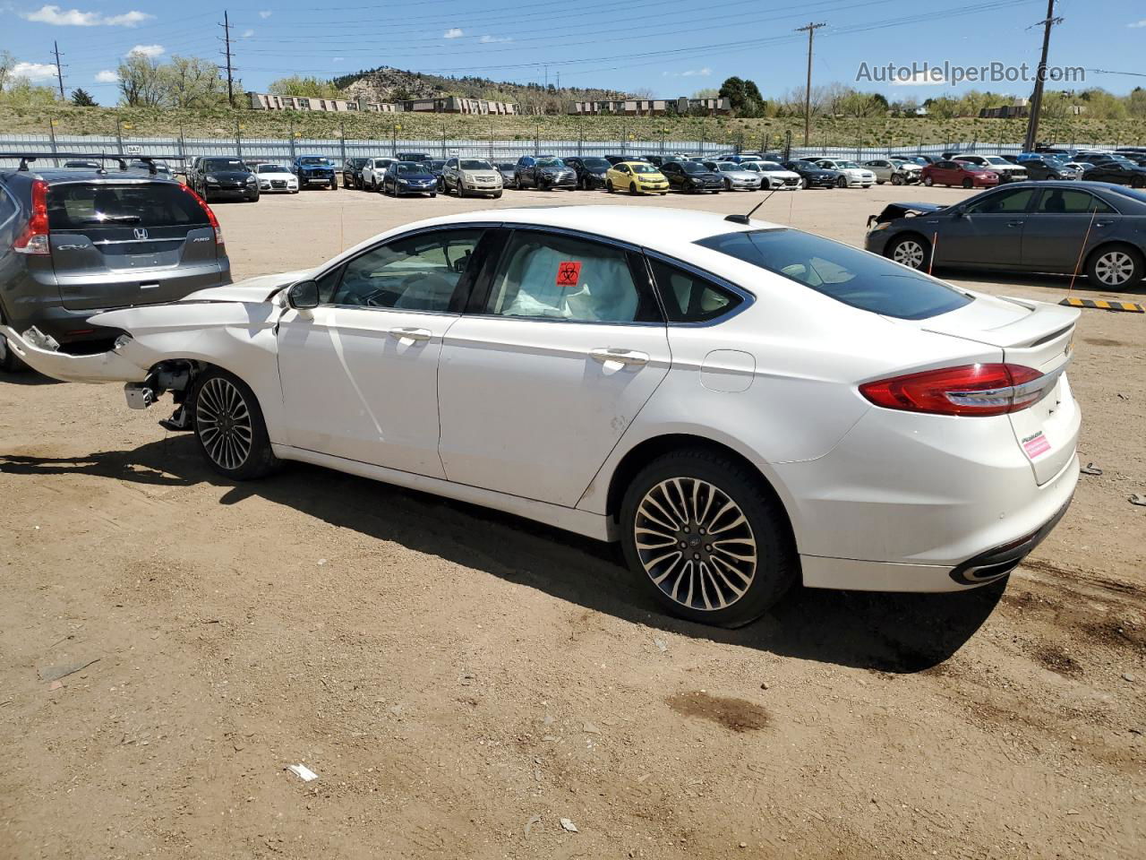 2018 Ford Fusion Titanium/platinum White vin: 3FA6P0D90JR247489