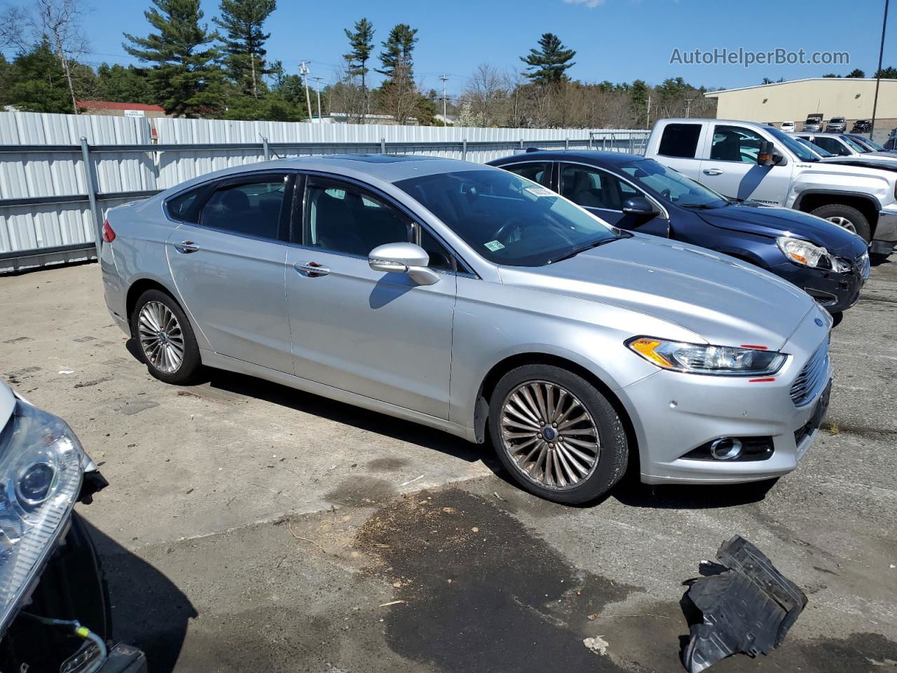 2013 Ford Fusion Titanium Серебряный vin: 3FA6P0D91DR100859