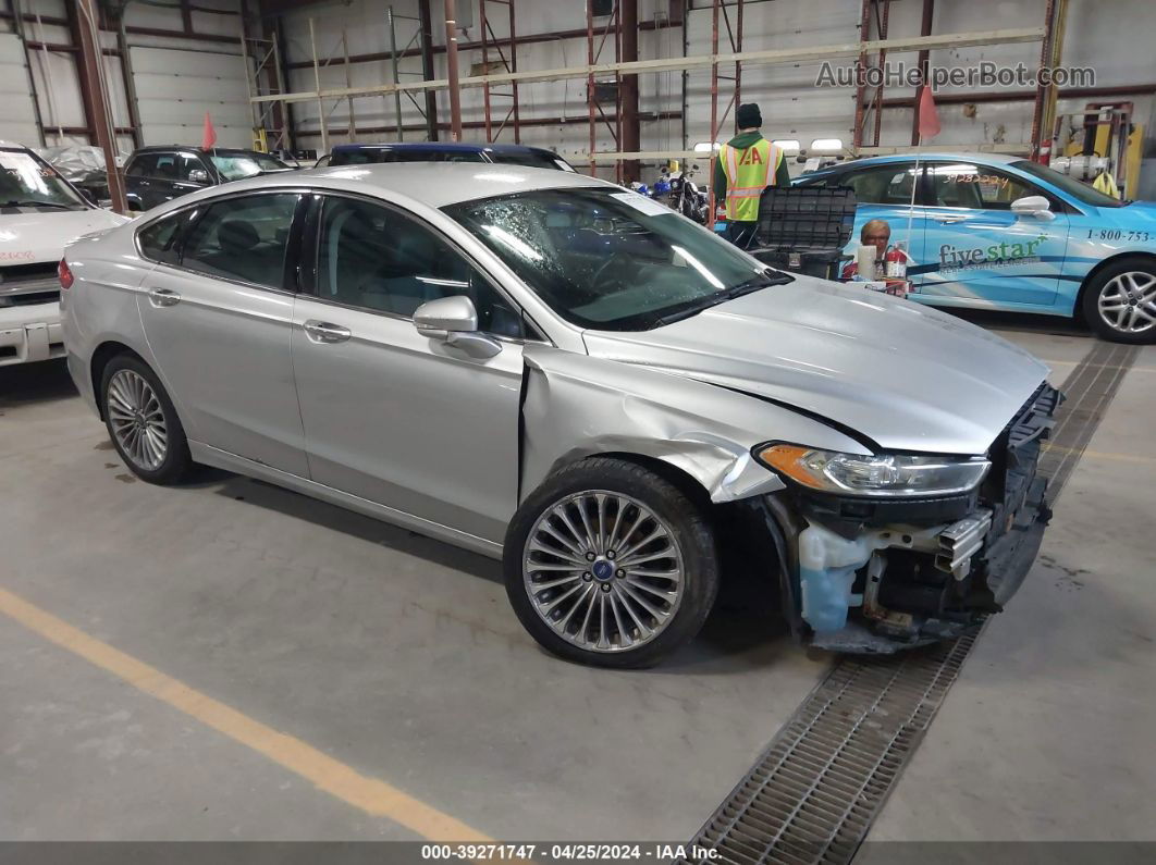 2013 Ford Fusion Titanium Silver vin: 3FA6P0D91DR244802