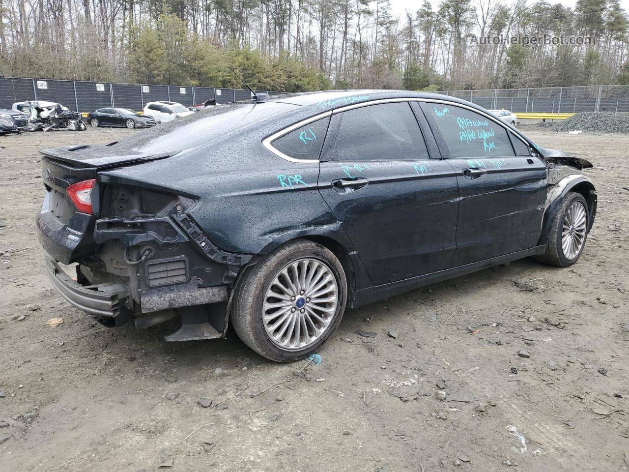 2014 Ford Fusion Titanium Black vin: 3FA6P0D91ER239438