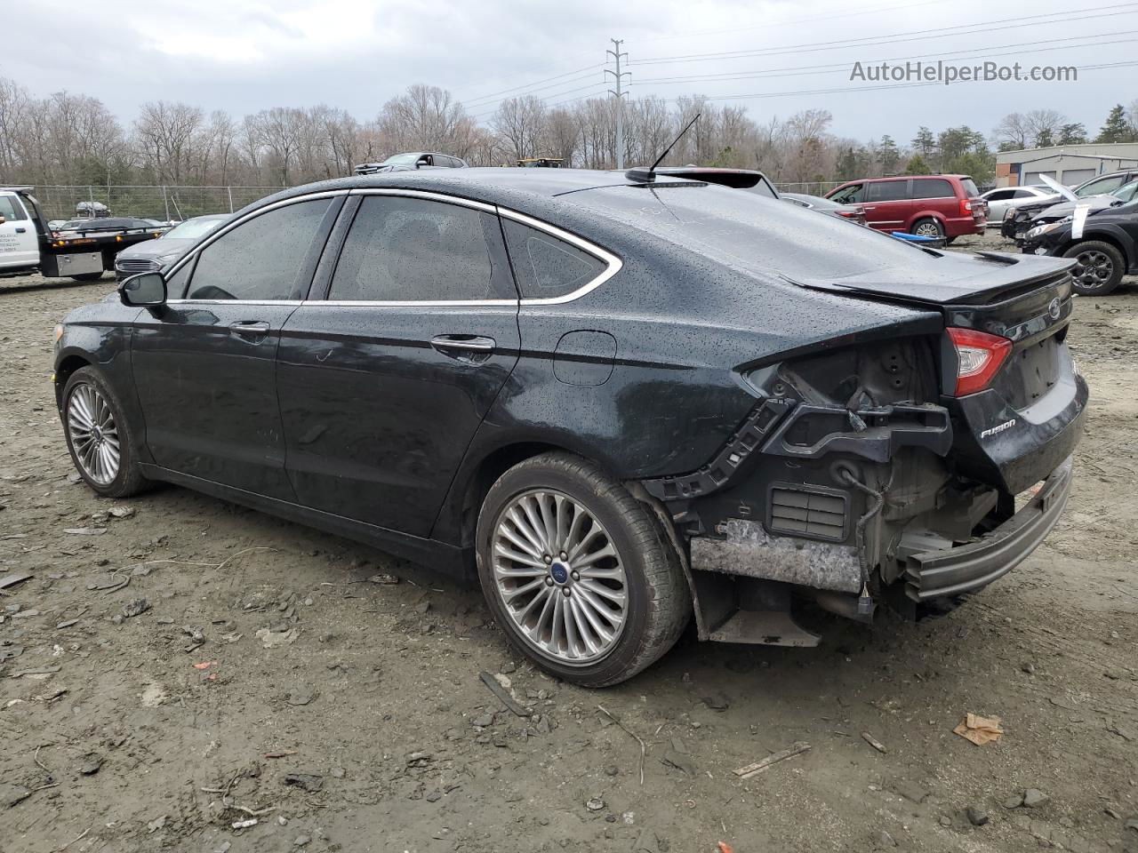 2014 Ford Fusion Titanium Black vin: 3FA6P0D91ER239438