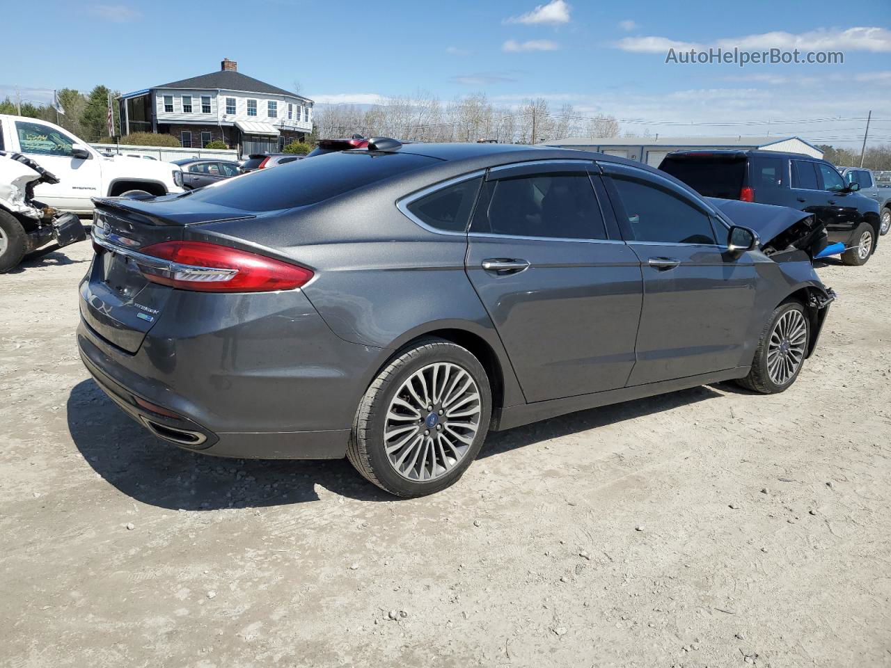 2018 Ford Fusion Titanium/platinum Gray vin: 3FA6P0D91JR155131