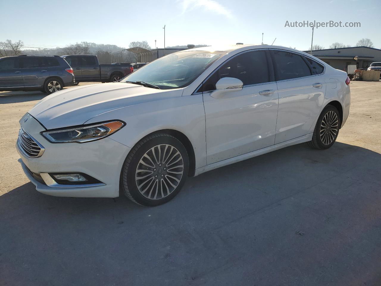 2018 Ford Fusion Titanium/platinum White vin: 3FA6P0D91JR188548