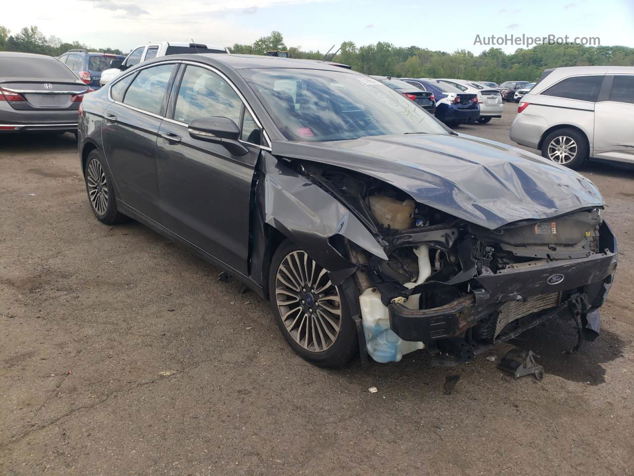 2018 Ford Fusion Titanium/platinum Gray vin: 3FA6P0D91JR234489