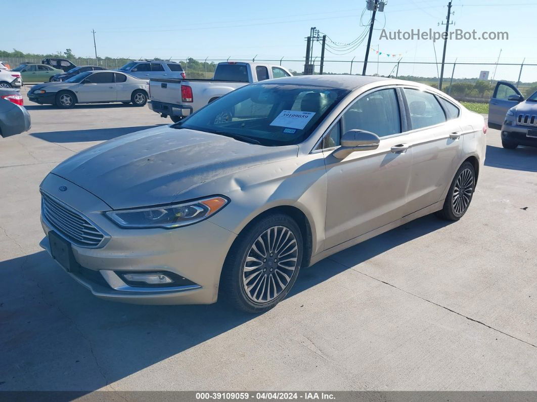 2018 Ford Fusion Titanium Желто-коричневый vin: 3FA6P0D91JR246674