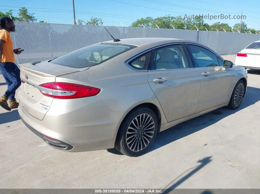 2018 Ford Fusion Titanium Tan vin: 3FA6P0D91JR246674