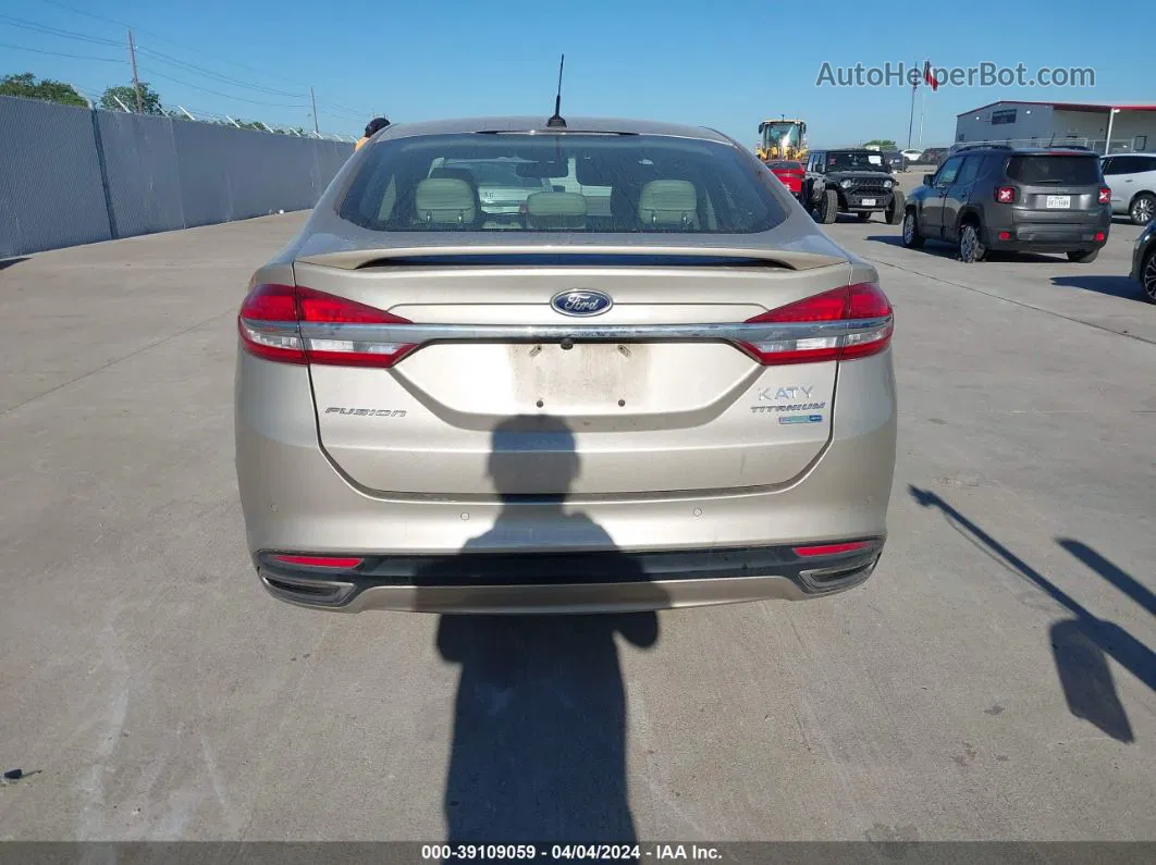 2018 Ford Fusion Titanium Tan vin: 3FA6P0D91JR246674