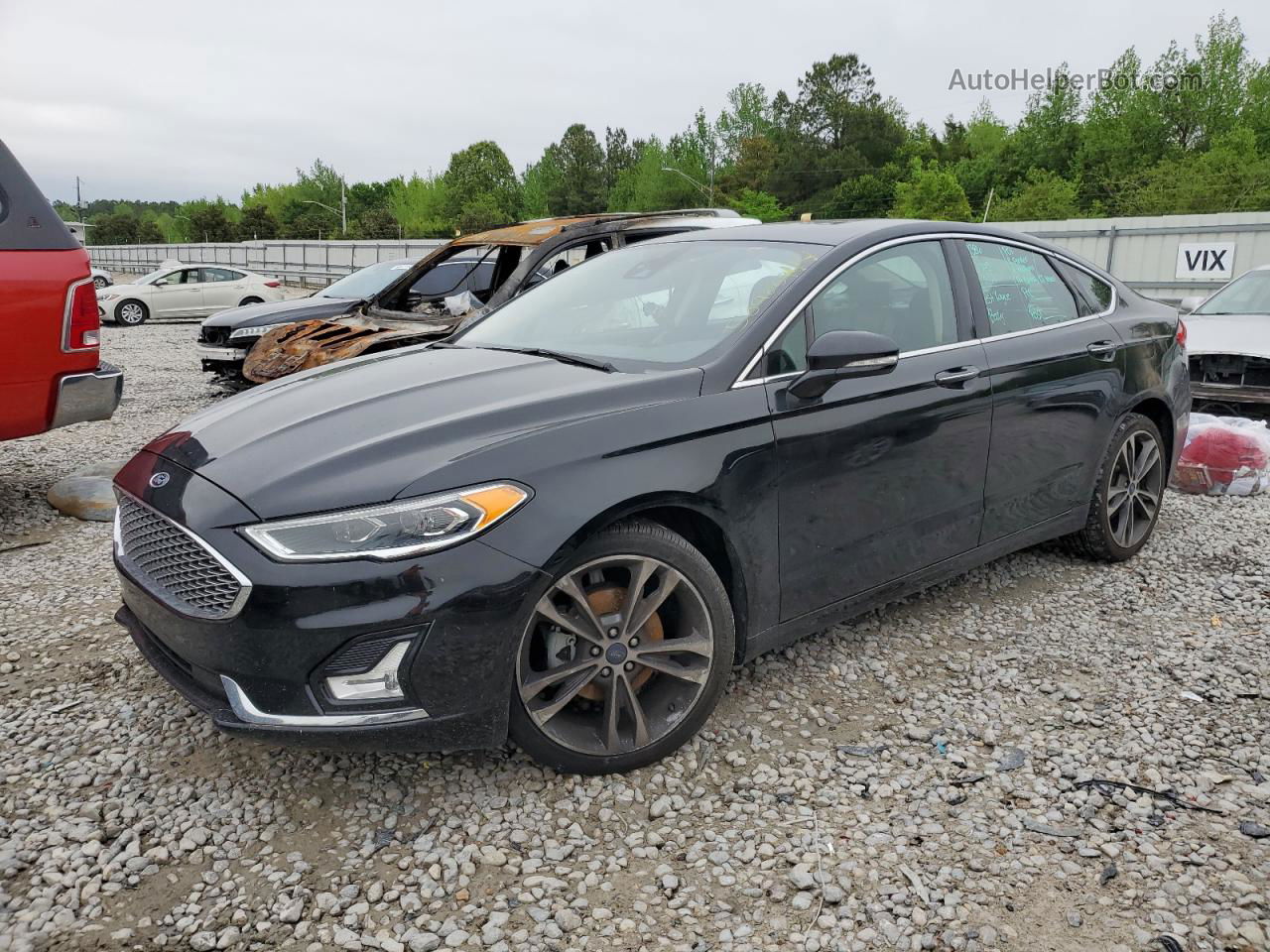 2020 Ford Fusion Titanium Black vin: 3FA6P0D91LR173888