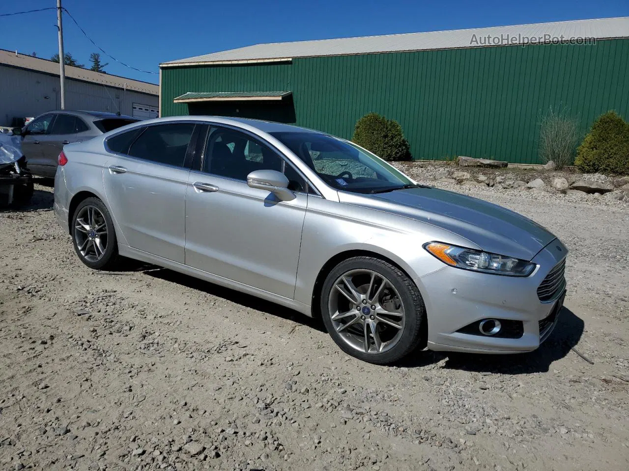 2013 Ford Fusion Titanium Silver vin: 3FA6P0D92DR166501