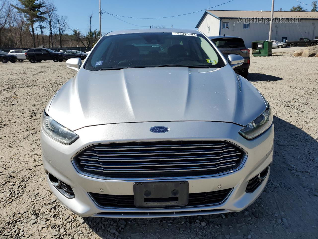 2013 Ford Fusion Titanium Silver vin: 3FA6P0D92DR166501