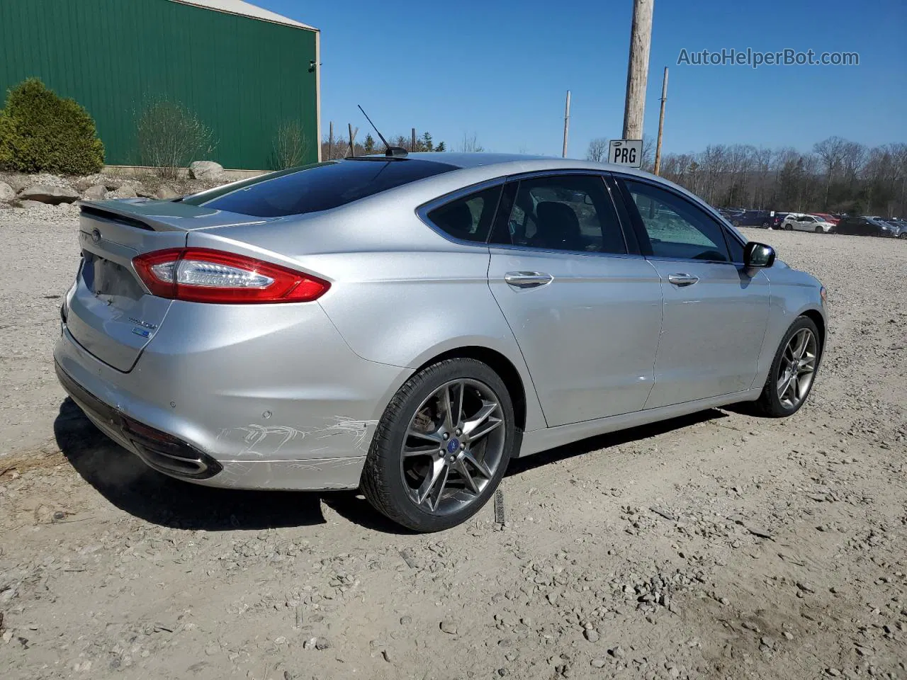 2013 Ford Fusion Titanium Silver vin: 3FA6P0D92DR166501