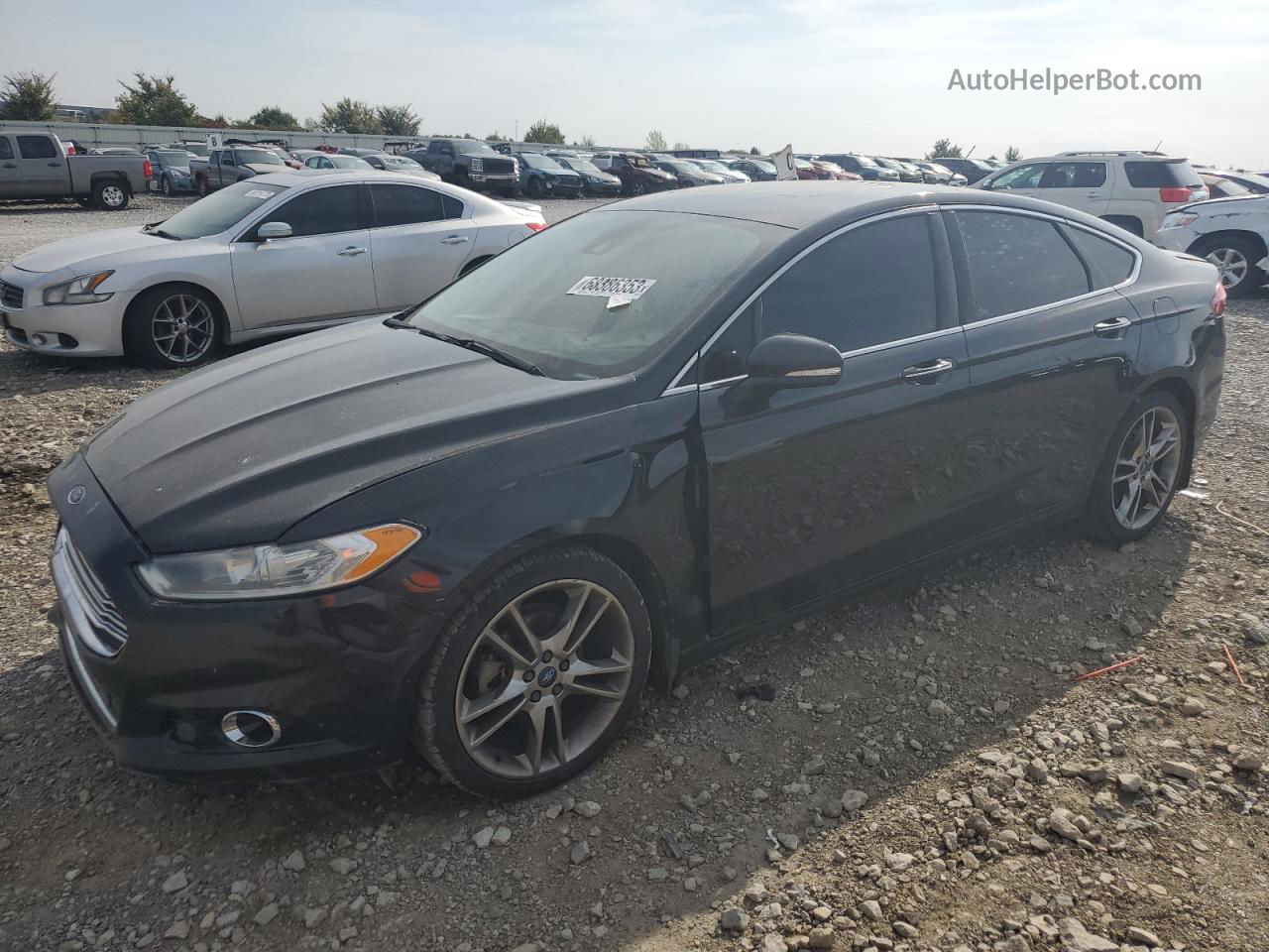 2013 Ford Fusion Titanium Black vin: 3FA6P0D92DR245943