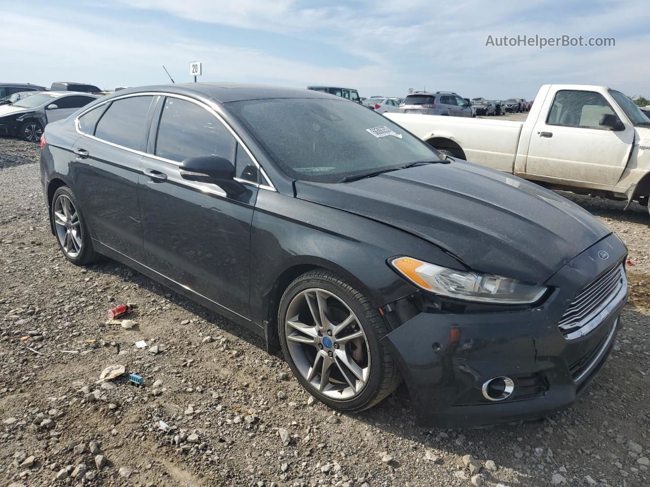 2013 Ford Fusion Titanium Black vin: 3FA6P0D92DR245943