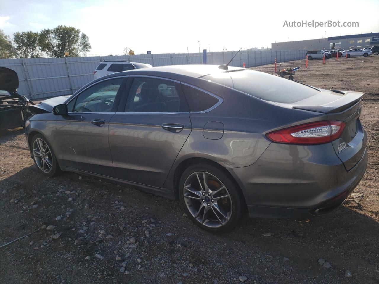 2013 Ford Fusion Titanium Серый vin: 3FA6P0D92DR273337