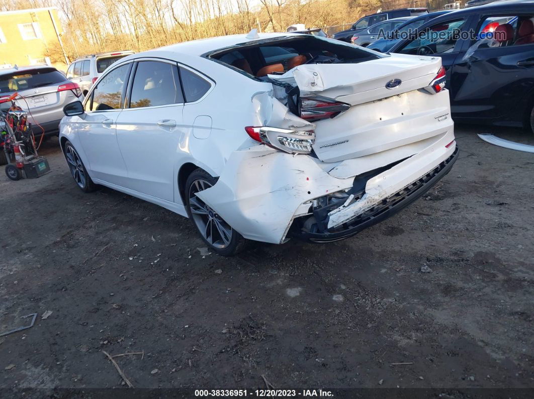 2020 Ford Fusion Titanium White vin: 3FA6P0D92LR199867