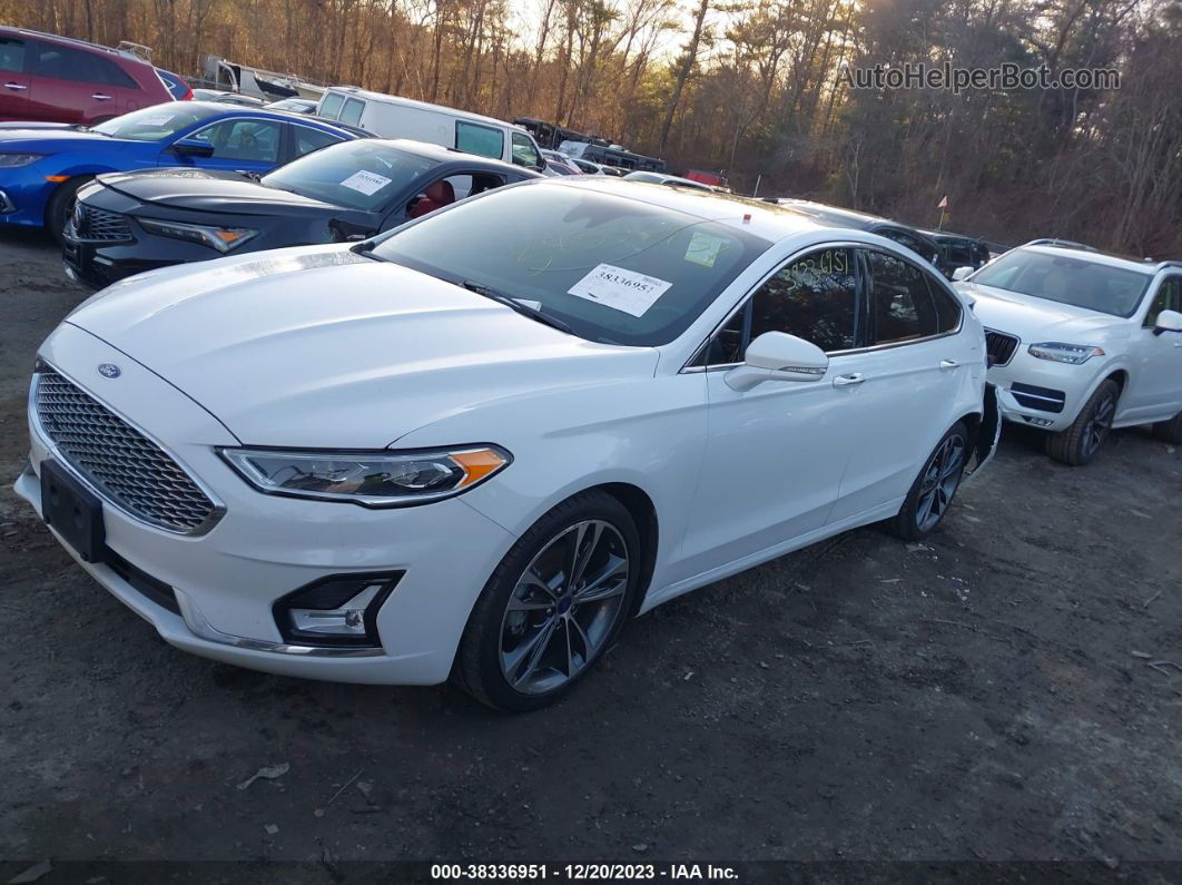 2020 Ford Fusion Titanium White vin: 3FA6P0D92LR199867