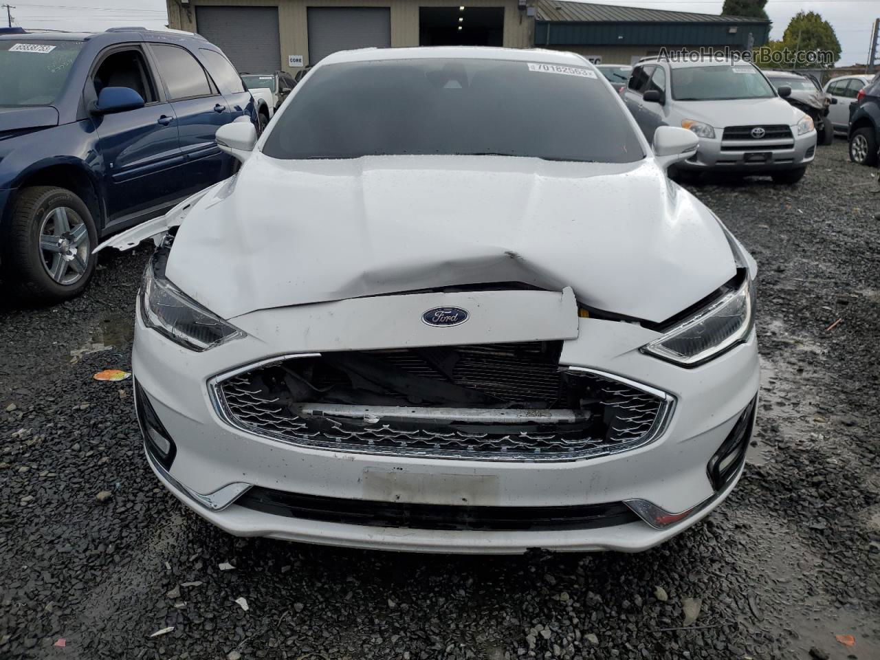 2019 Ford Fusion Titanium Белый vin: 3FA6P0D93KR223043