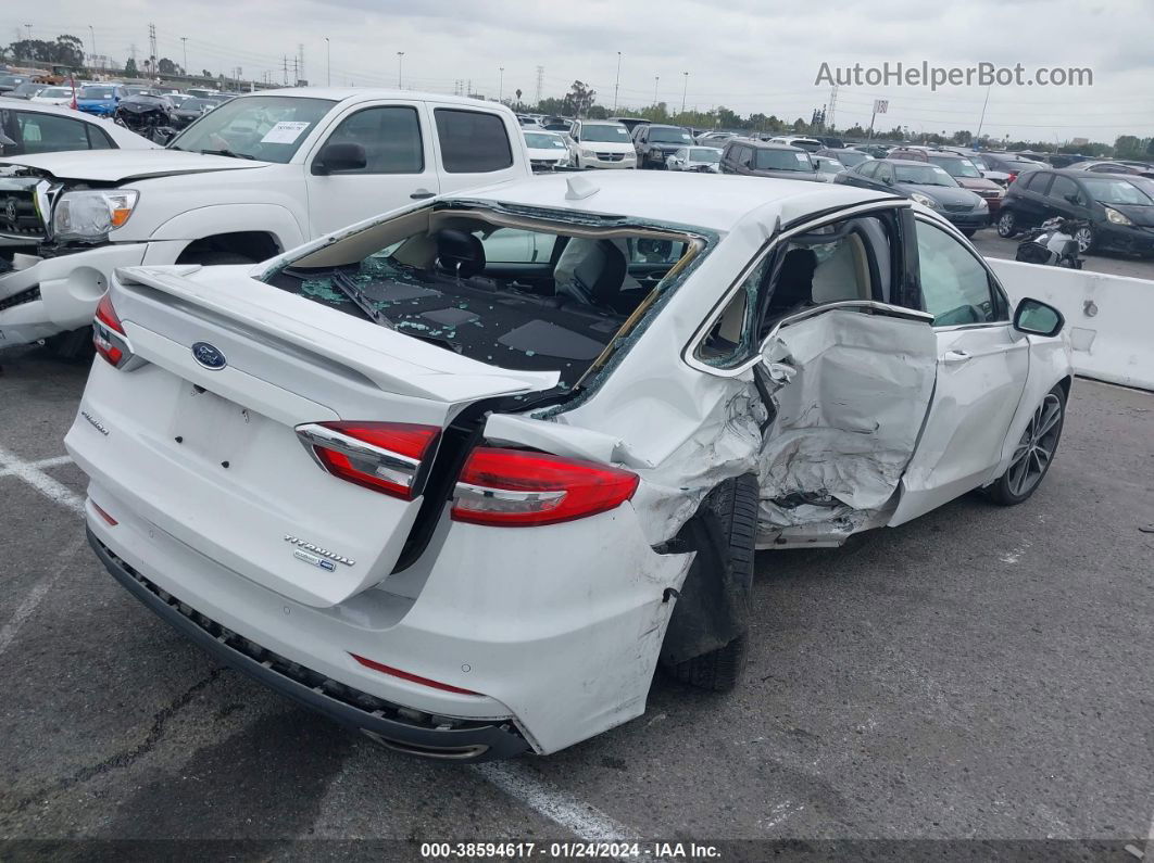 2019 Ford Fusion Titanium White vin: 3FA6P0D93KR242885