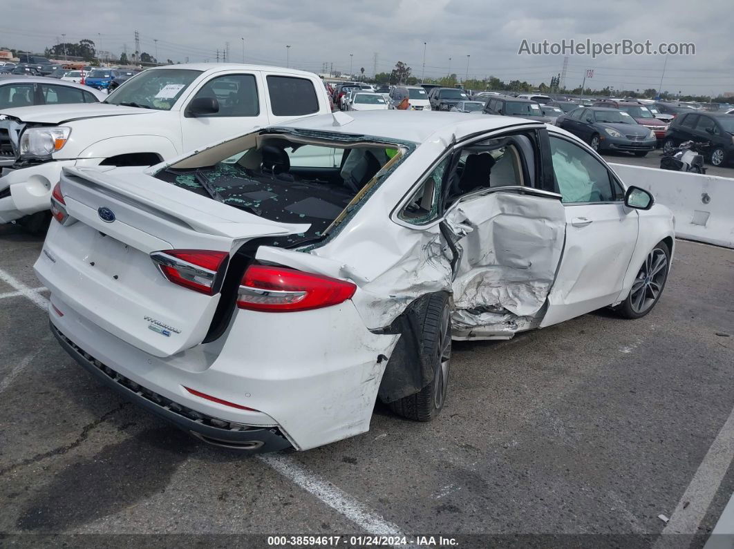 2019 Ford Fusion Titanium White vin: 3FA6P0D93KR242885