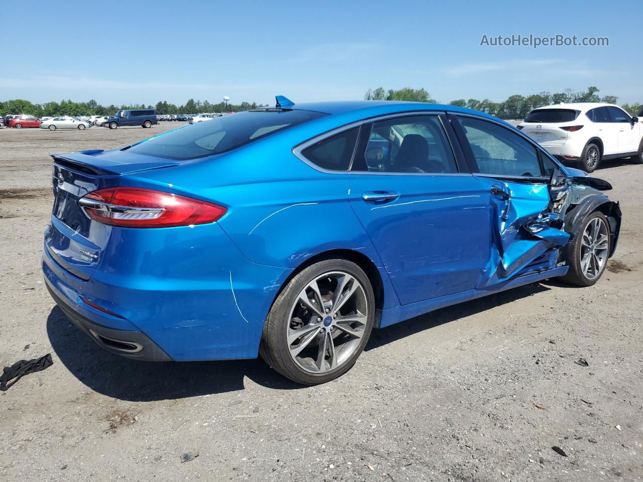 2020 Ford Fusion Titanium Blue vin: 3FA6P0D93LR117077