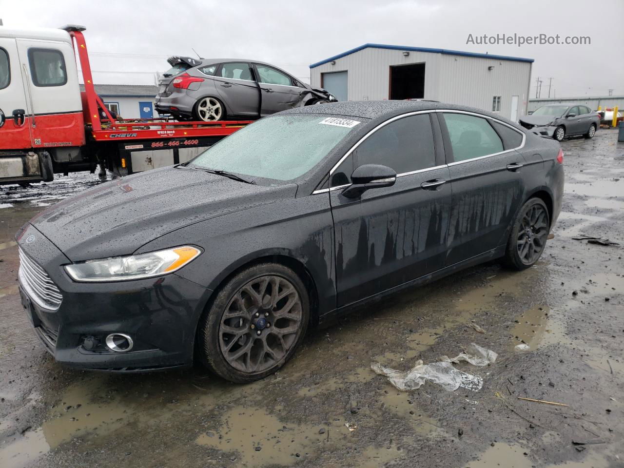 2013 Ford Fusion Titanium Black vin: 3FA6P0D94DR351665