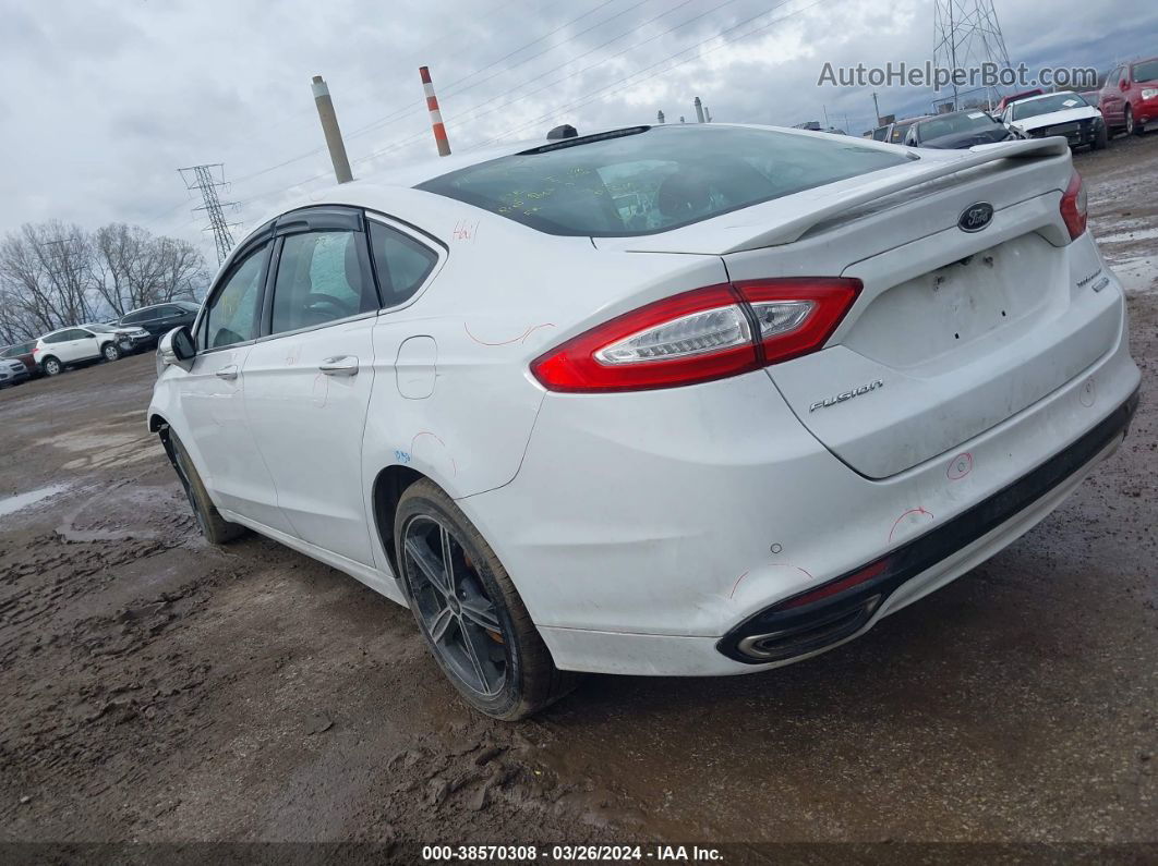 2015 Ford Fusion Titanium White vin: 3FA6P0D94FR116573