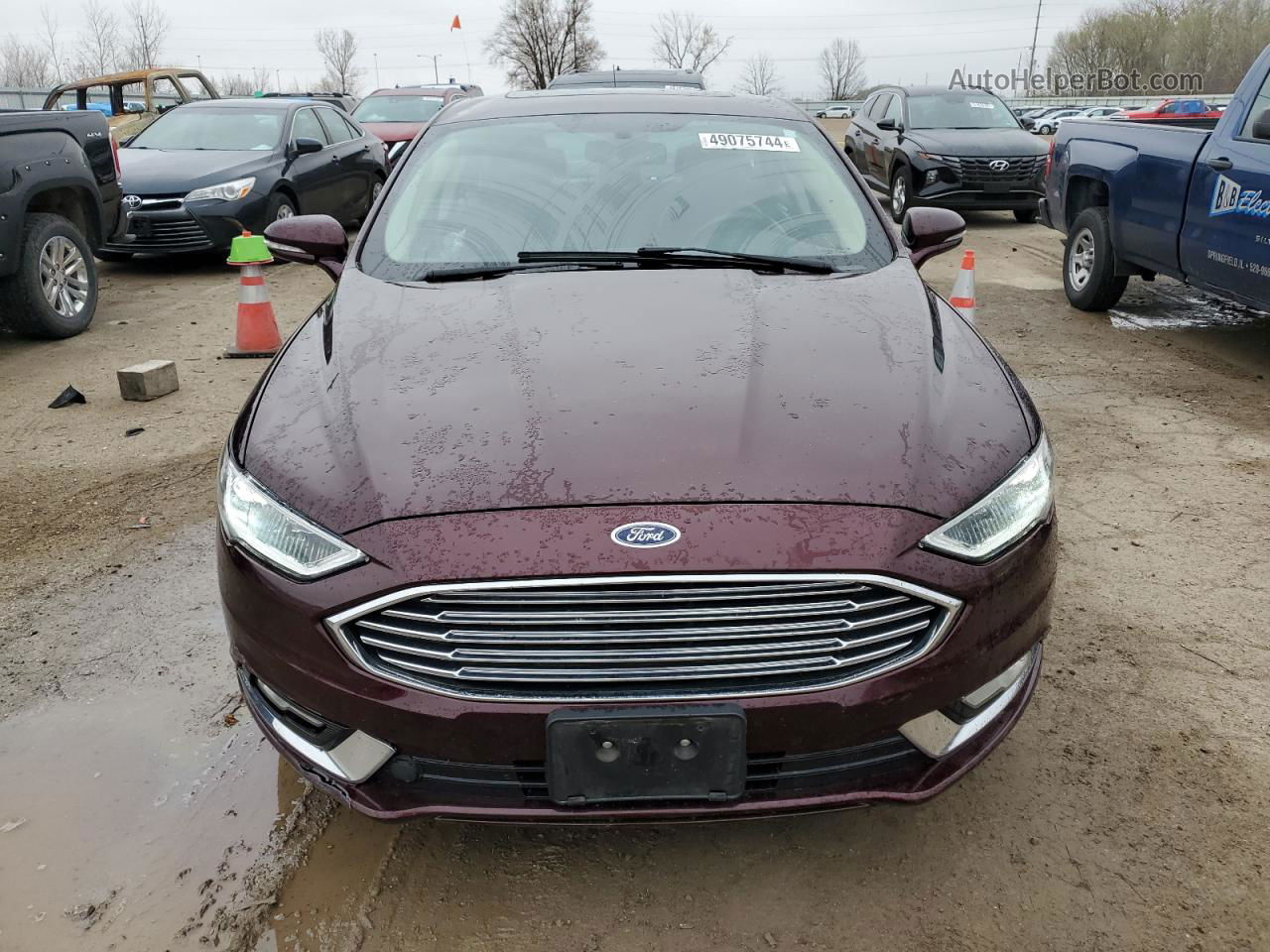 2017 Ford Fusion Titanium Бордовый vin: 3FA6P0D94HR361179