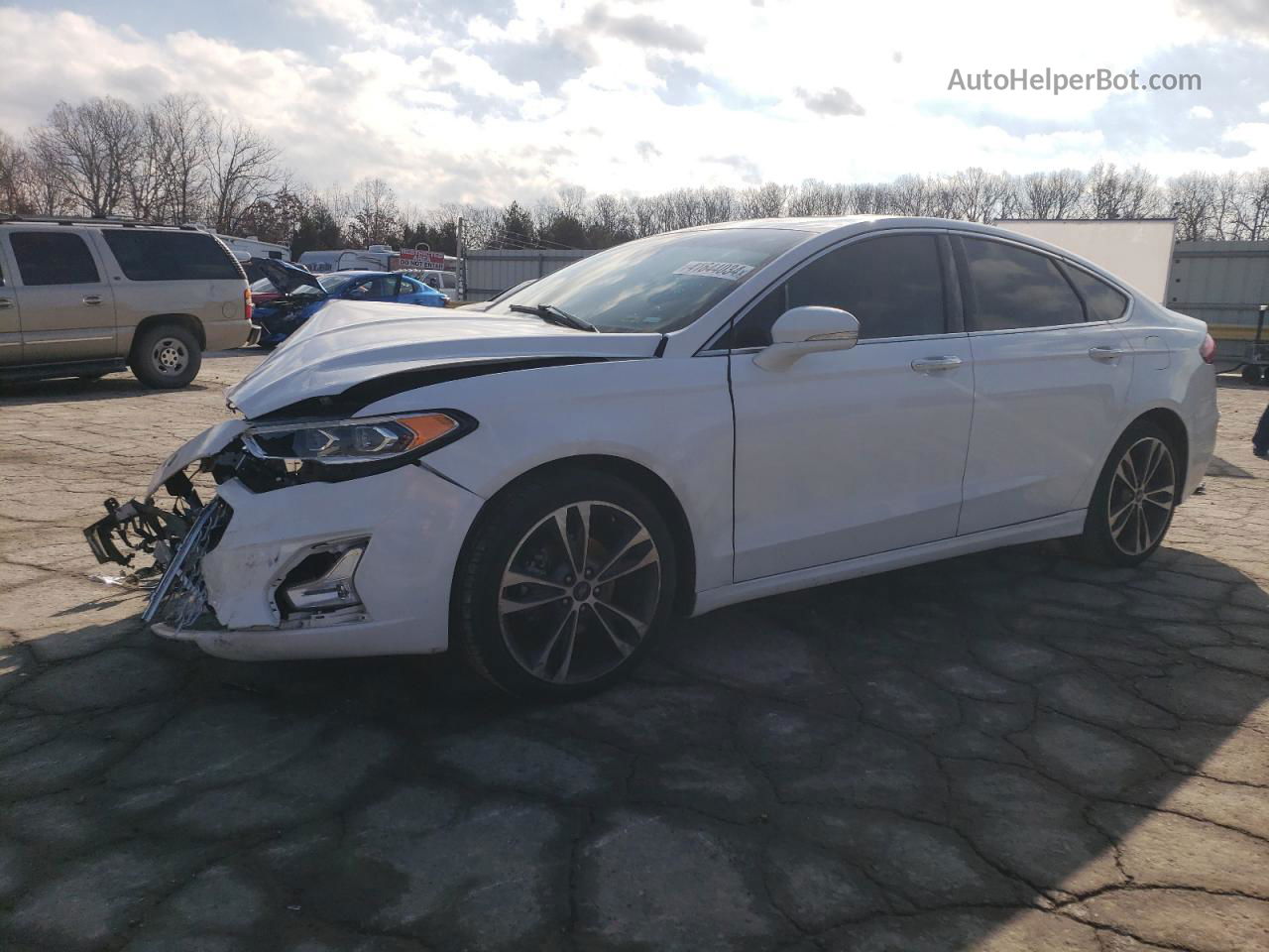 2020 Ford Fusion Titanium Белый vin: 3FA6P0D94LR174808