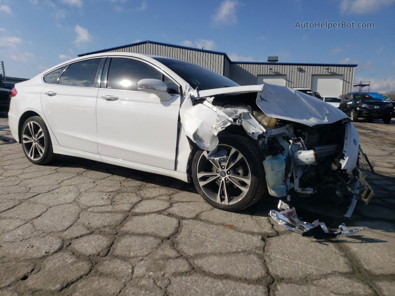 2020 Ford Fusion Titanium White vin: 3FA6P0D94LR174808