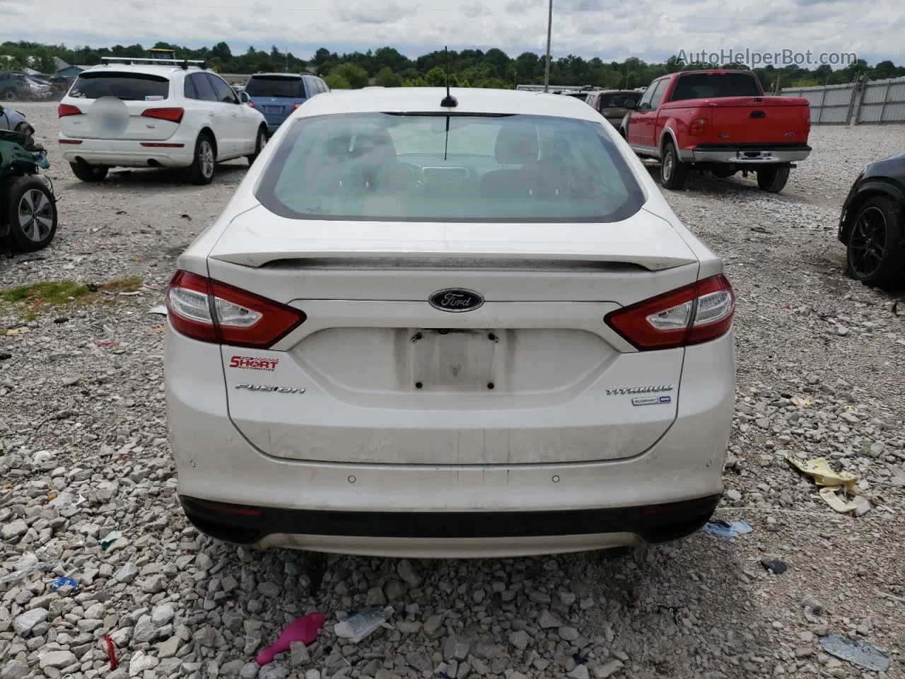 2013 Ford Fusion Titanium White vin: 3FA6P0D95DR213682