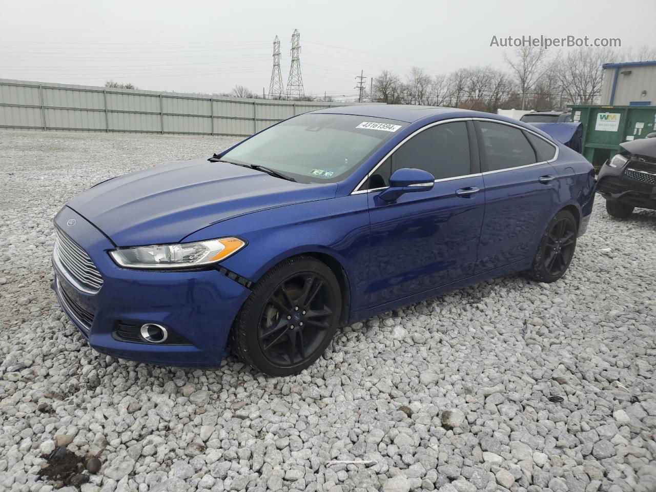 2014 Ford Fusion Titanium Blue vin: 3FA6P0D95ER350896