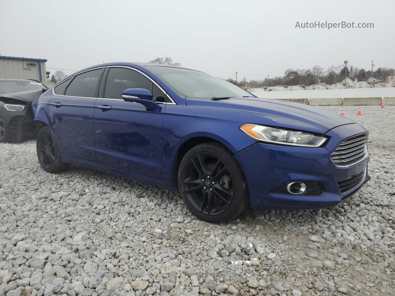 2014 Ford Fusion Titanium Blue vin: 3FA6P0D95ER350896