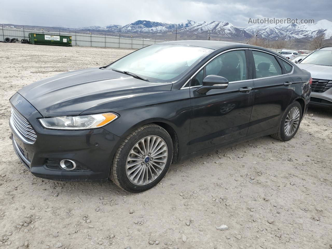 2014 Ford Fusion Titanium Black vin: 3FA6P0D95ER391691