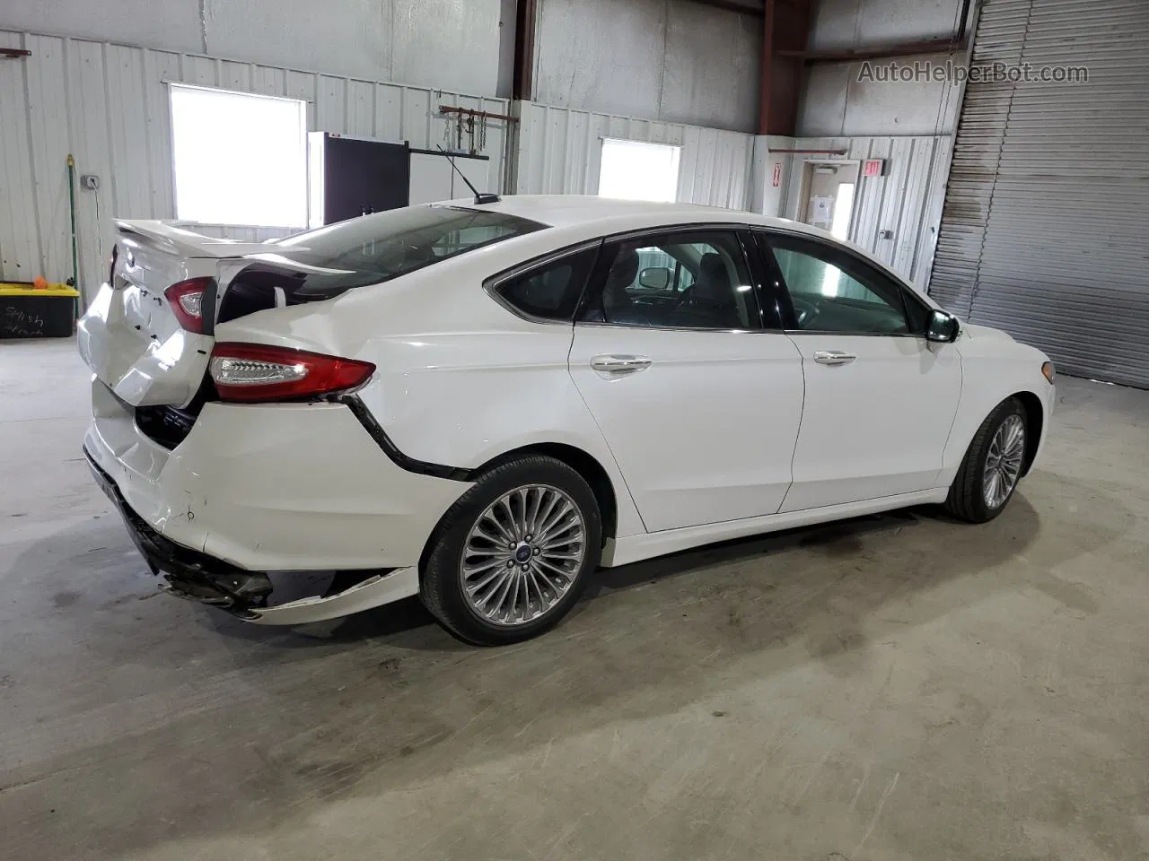 2015 Ford Fusion Titanium White vin: 3FA6P0D95FR308536