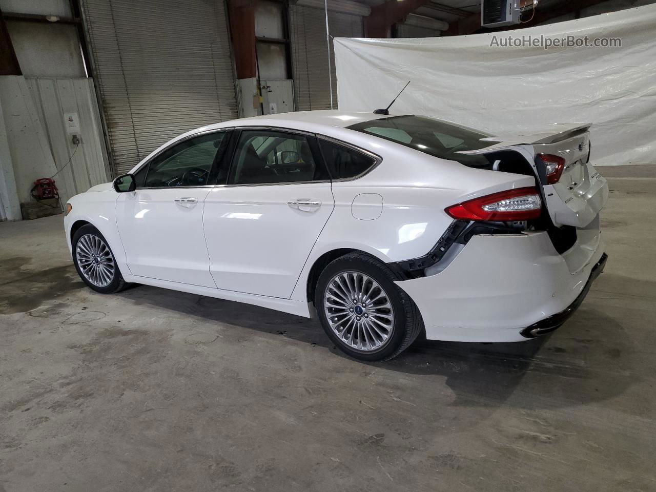 2015 Ford Fusion Titanium White vin: 3FA6P0D95FR308536