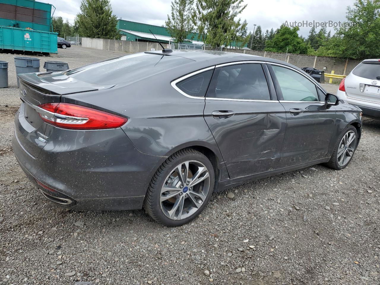 2017 Ford Fusion Titanium Серый vin: 3FA6P0D95HR110932